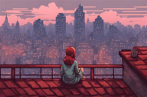 Premium Photo | Cyberpunk Anime girl Cityscape futuristic city at ...