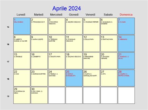 Calendario Aprile 2024 Con Festività E Fasi Lunari