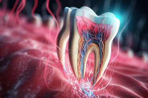 Human Tooth Anatomy With Tooth Decay Stock Illustration Illustration