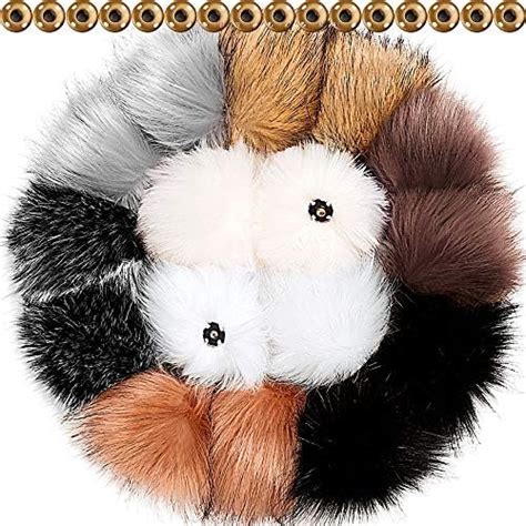 BQTQ 26 Pièces Pompons Fausse Fourrure Balls Bricolage en Fausse