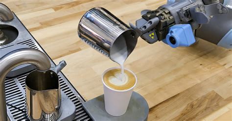 Watch a robot barista create latte art