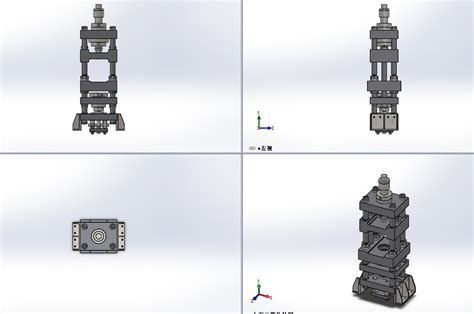 40吨液压冲床机构3d模型图纸 Solidworks设计 液压汇