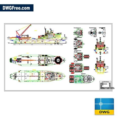 Barcos e navios CAD bloco DWG AutoCAD 2D grátis