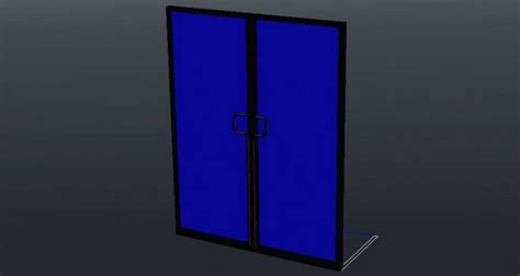 Double door detail 3d model CAD units autocad file - Cadbull