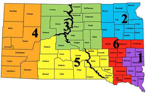 South Dakota Districts Map