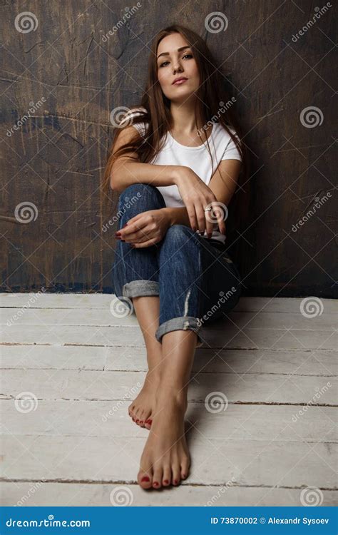 Brunette Posing Hotel Room Stock Photo Image Of Attractive