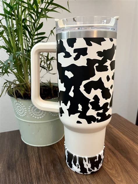 Realistic Cow Print Vinyl Wrap Decal Stanley Sticker Etsy