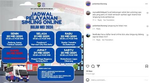 SIM Keliling Kabupaten Bekasi Senin 20 Mei 2024 Ini Di Gedung Juang