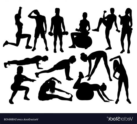 Fitness Silhouette Vector at Vectorified.com | Collection of Fitness Silhouette Vector free for ...