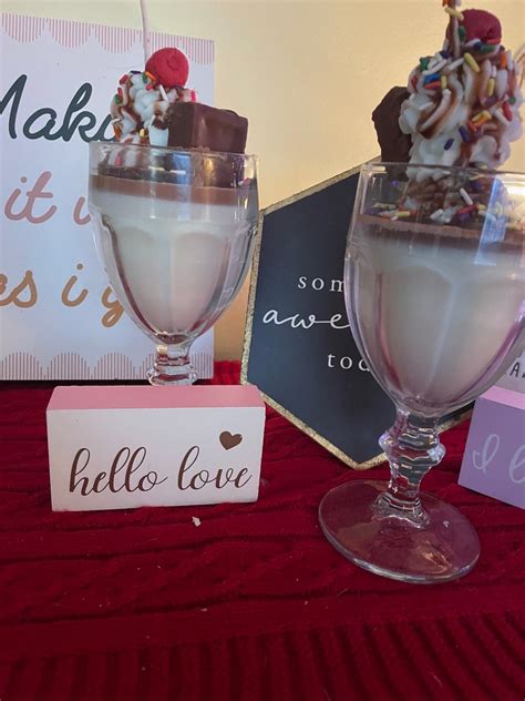 Hot Fudge Sundae Candle Ice Cream Candle Chocolate Scented Candle