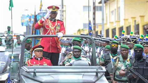 Oligui Nguema en visite en Guinée Equatoriale premier voyage du Chef