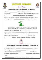 Indefinite Pronouns Fairy Tales Esl Worksheet By Cristaline