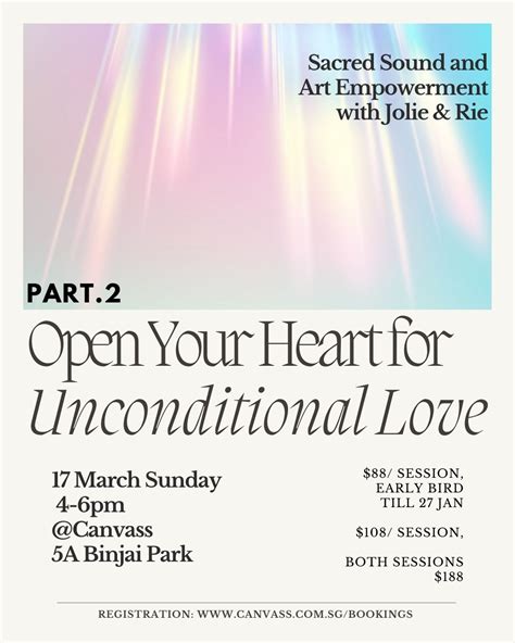 Opening Your Heart For Unconditional Love - Canvass