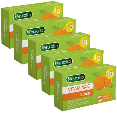 Kit Vitamina C G Zinco Eurofito Capsulas Submarino