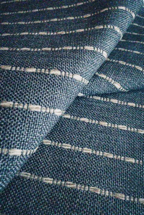 Blue Striped Upholstery Fabric by the Yard Blue Striped - Etsy