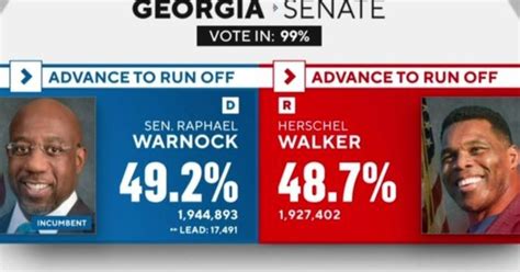 Georgia Officials Announce Senate Race Will Go To A Runoff Cbs News