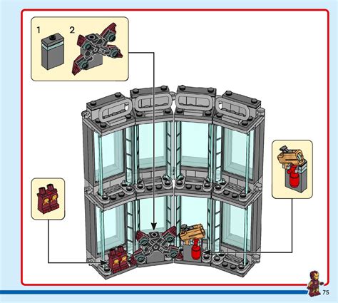 Lego 76216 Iron Man Armoury Instructions