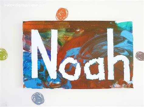 Learn with Play at Home: Easy Toddler Name Art