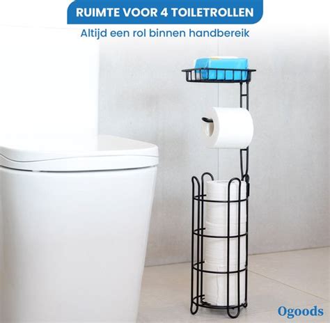 Ogoods Praktische Wc Rolhouder Rvs Toiletrolhouder Staand Rolhouder