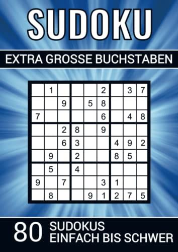 Sudoku Extra Grosse Buchstaben 80 Sudokus Einfach Bis Schwer