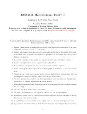 Macroeconomic Theory II Practice Exam Questions And Bond Yield