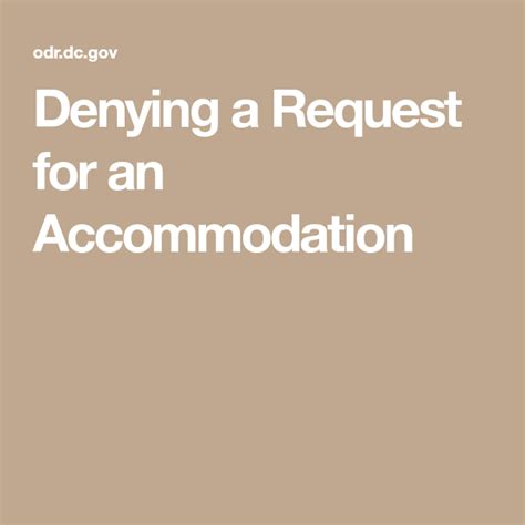 Denying A Request For An Accommodation Denied Request Accommodation