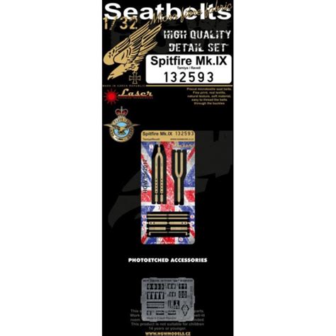 Hgw Seatbelts For Spitfire Mk Ix Pre Cut Laser Tamiya Revell