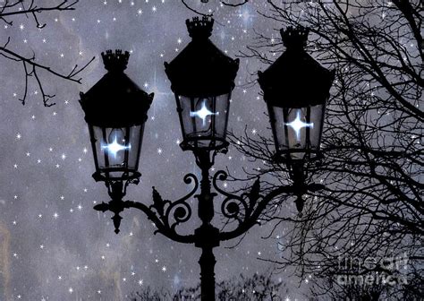 Paris Street Lights Lanterns - Paris Starry Night Dreamy Surreal ...