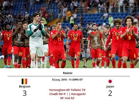 In A Great Footballing Spectacle Belgium Win Match Japan Hearts FT 3