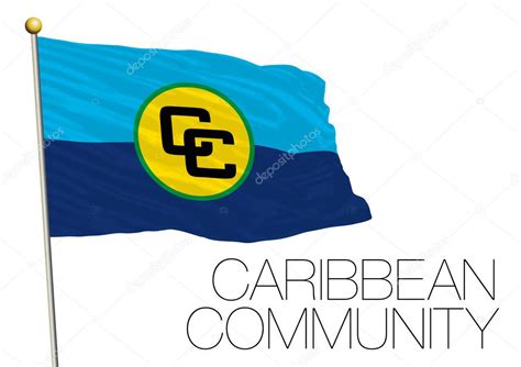 Bandeira da organização da comunidade caribenha imagem vetorial de