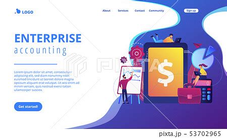 Enterprise Accounting Concept Landing Page Pixta