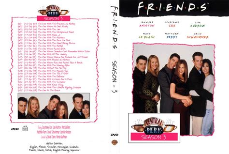 Friends Season 3 Tv Dvd Scanned Covers 1144season 3 Dvd Covers