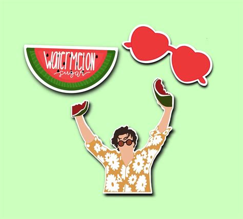 Harry Styles Watermelon Sugar Paquete De Pegatinas De 3 Piezas Etsy