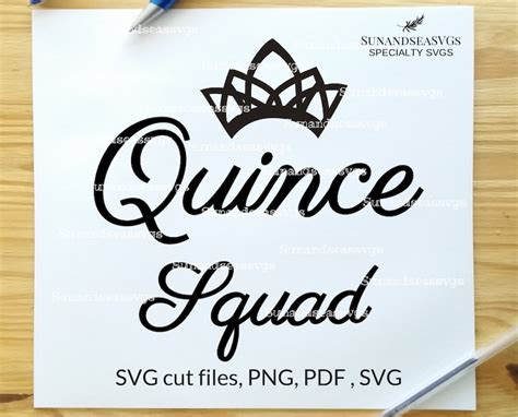 Mis Quince Svg Quince Squad Svg 15th Birthday Svg Quince Etsy