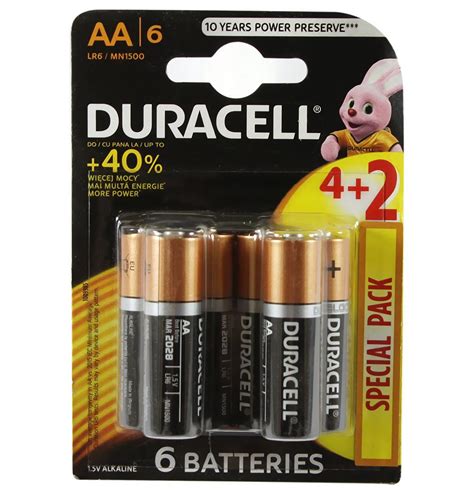 ᐉ Батарейки Duracell Aalr6 Duralock Basic 15v 6 шт Mn1500 Bl6