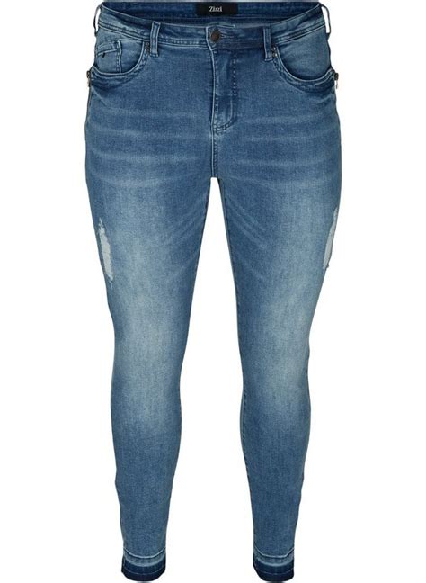 Zizzi Slim Fit Jeans Große Größen Damen Super Slim Jeans Mit Hoher