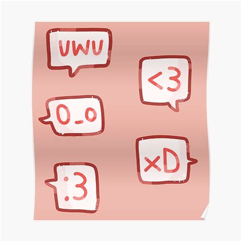 Uwu Text Face Posters | Redbubble