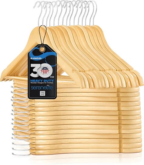 Amazon SereneLife Wooden Hangers Premium Clothes Hanger Coat