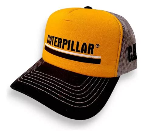 Gorra Cachucha Caterpillar Line Grey Gold Original Env O Gratis