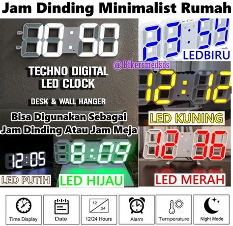 Jam Meja Led Moseko Jam Dingding Digital Rumah Lazada Indonesia