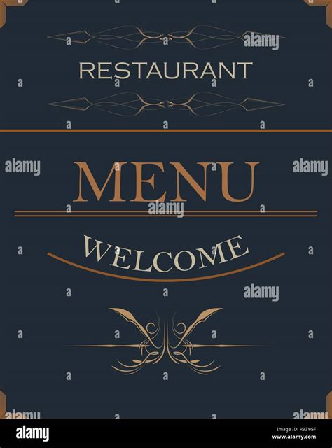 Hotel Restaurant Menu Card Stock Vector Image And Art Alamy