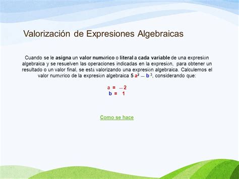 Ii Unidad Lenguaje Algebraico T Rmino Algebraico Es Una Combinaci N