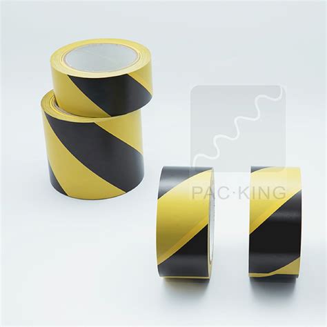 Yellow Black Pvc Floor Marking Tape For Warning Of Hazardous Areas