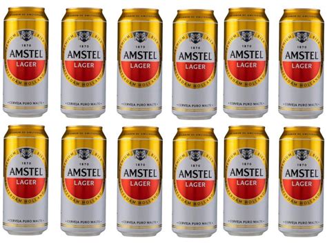 Cerveja Amstel Lager Puro Malte Unidades Lata Ml Cerveja