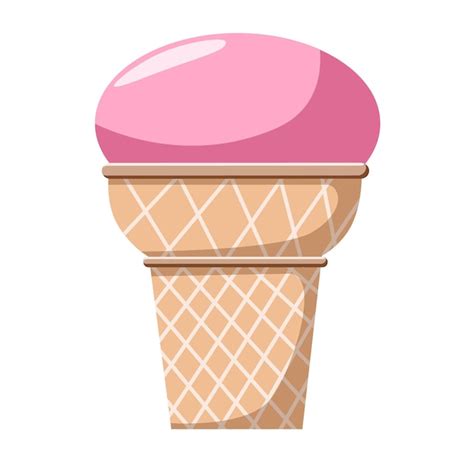 Premium Vector Delicious Pink Ice Cream Sweet Summer Treat In A