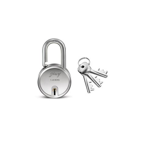 With Key 5 Lever Godrej Round Padlock Home Padlock Size 40 Mm At Rs