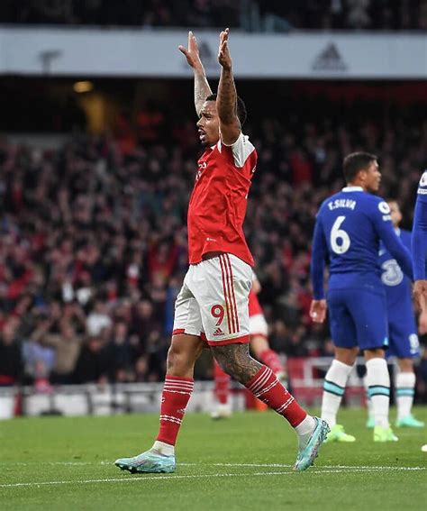 Photo Mug Of Gabriel Jesus Celebrates Arsenals First Goal Against