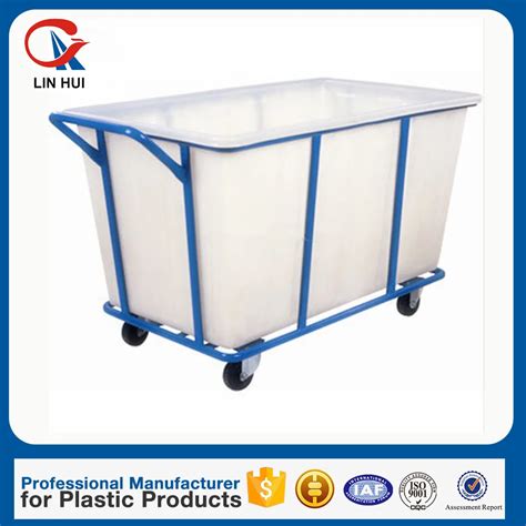 500litre Commercial Plastic Laundry Trolley Carts With Wheels For Line ...