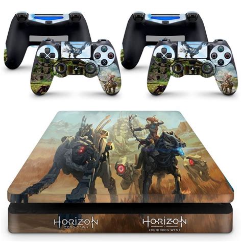 Skin Adesivo Protetor Para PS4 Slim Horizon Zero Dawn Forbidden West B3