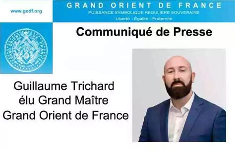 Communiqu De Presse Du Godf Guillaume Trichard Nouveau Grand Ma Tre